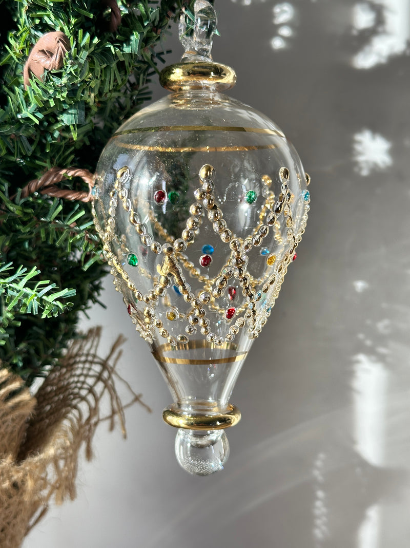 Hot Air Balloon - Egyptian Hand Blown Glass Ornament