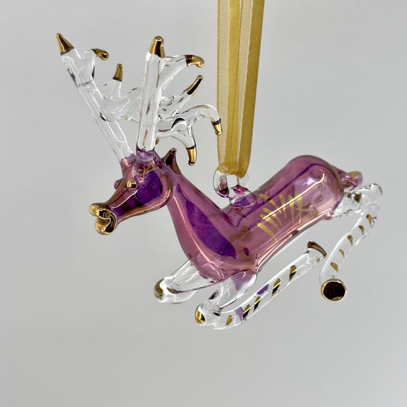 Reindeer - Egyptian Hand Blown Glass Ornament