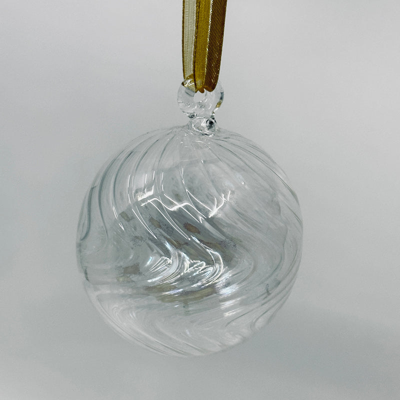 Large Swirl Glass Globe - Egyptian Hand Blown Glass Ornament