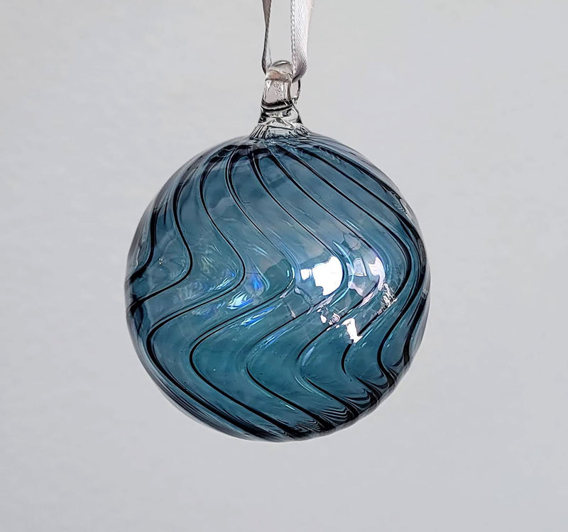 Large Swirl Glass Globe - Egyptian Hand Blown Glass Ornament