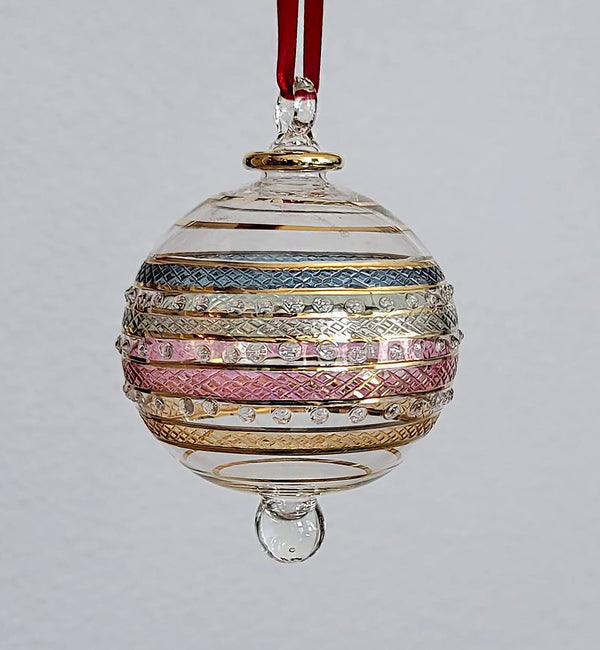 Globe - Egyptian Hand Blown Glass Ornament