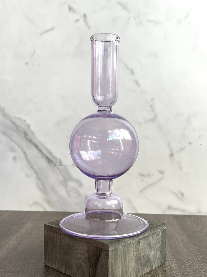 Handblown Globe Design Candle Holder