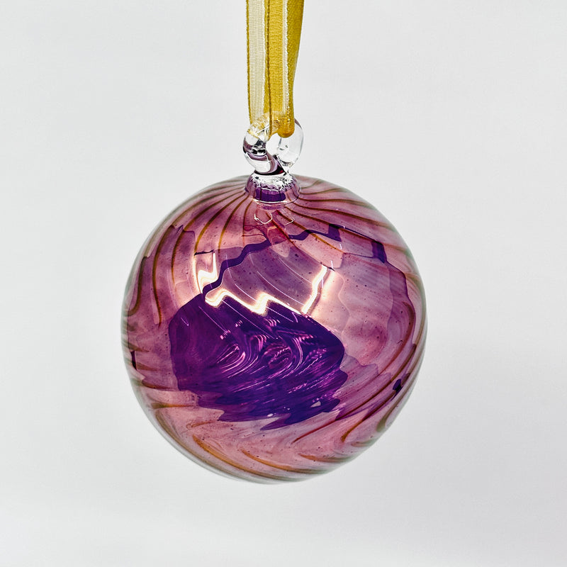 Large Swirl Glass Globe - Egyptian Hand Blown Glass Ornament