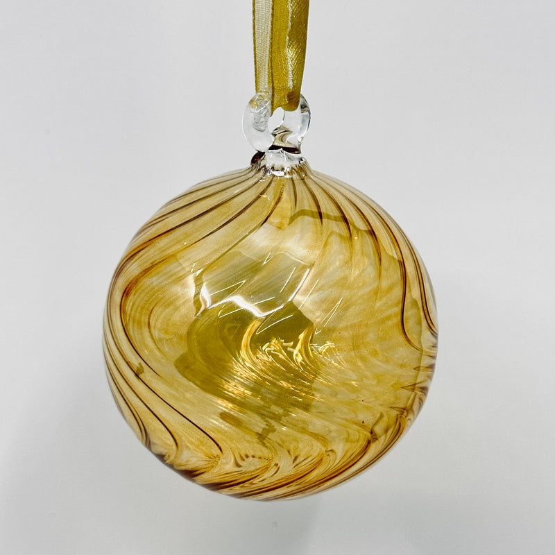 Large Swirl Glass Globe - Egyptian Hand Blown Glass Ornament