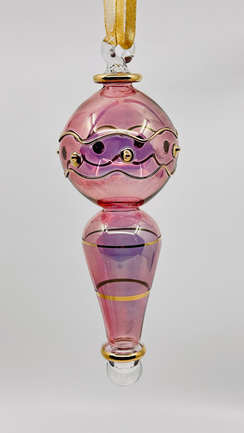 Globe & Teardrop Ornament - Egyptian Hand Blown Glass