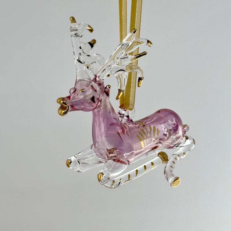 Reindeer - Egyptian Hand Blown Glass Ornament