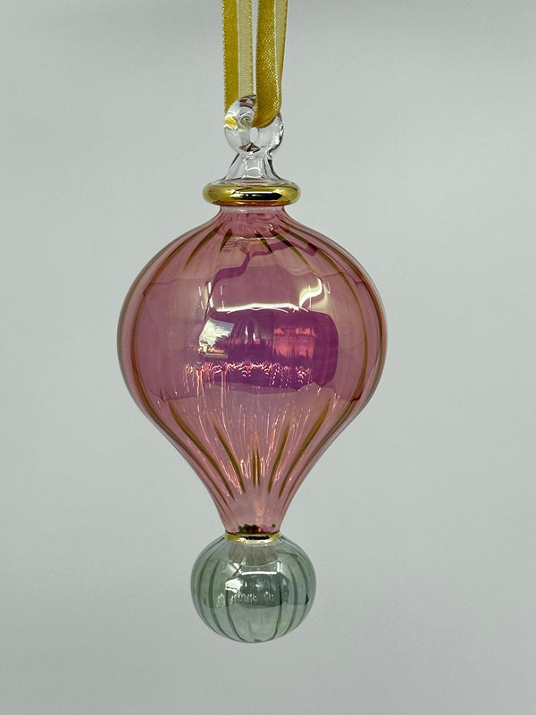 Large  Teardrop Ornament Swirl Glass - Egyptian Hand Blown Glass