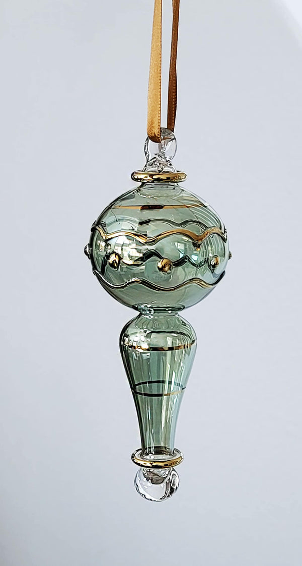 Globe & Teardrop Ornament - Egyptian Hand Blown Glass