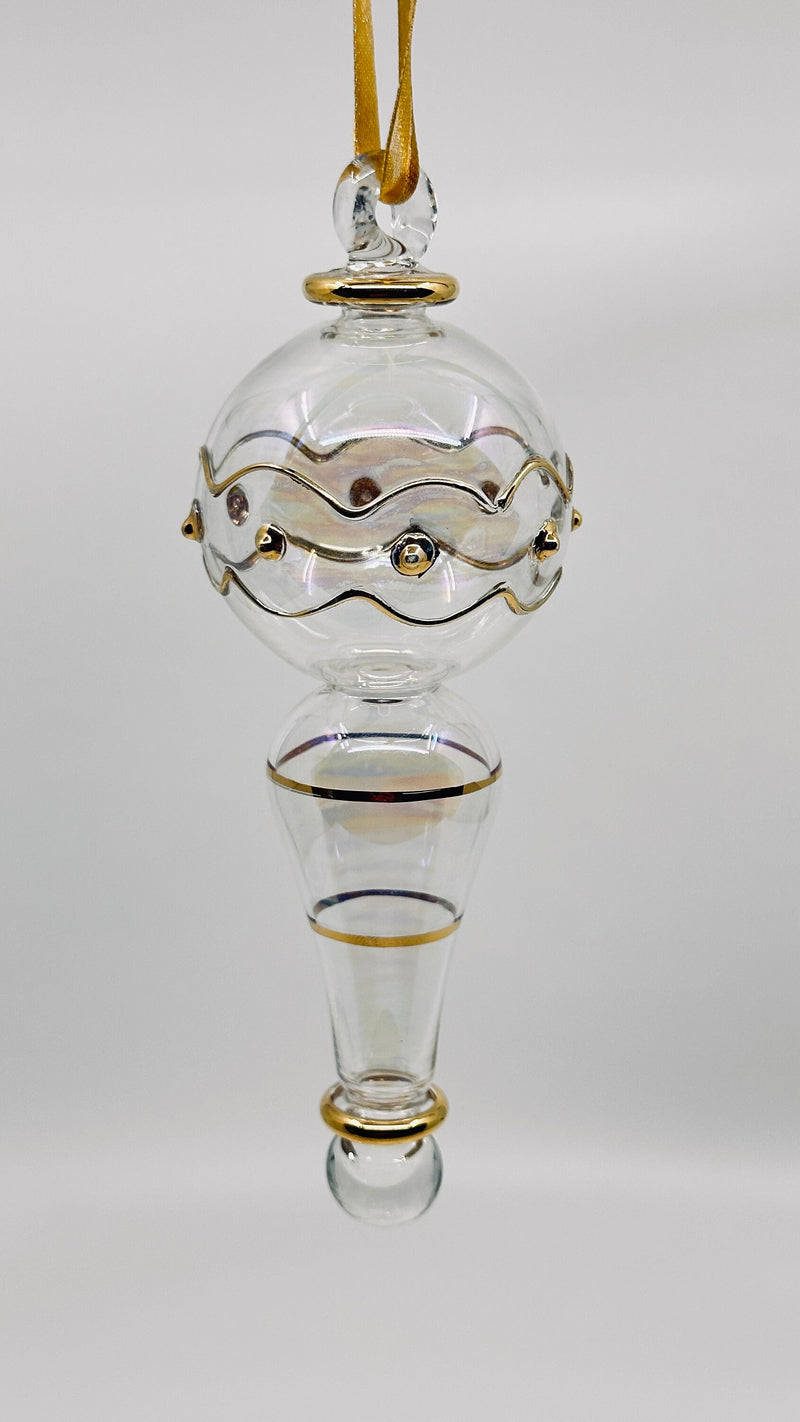 Globe & Teardrop Ornament - Egyptian Hand Blown Glass