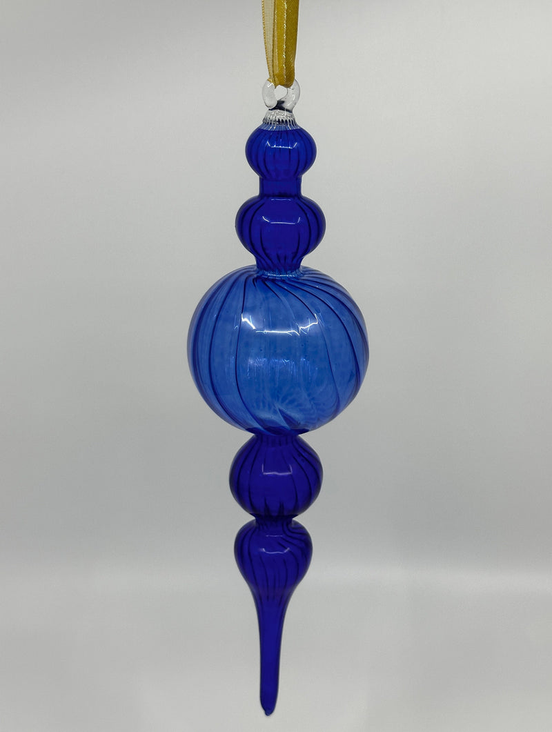 Handblown Swirl Bubble Glass Egyptian Ornament