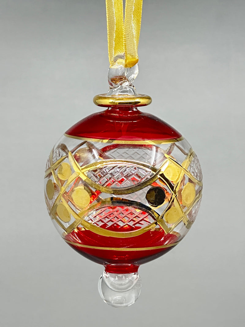 Small Globe - Egyptian Hand Blown Glass Ornament