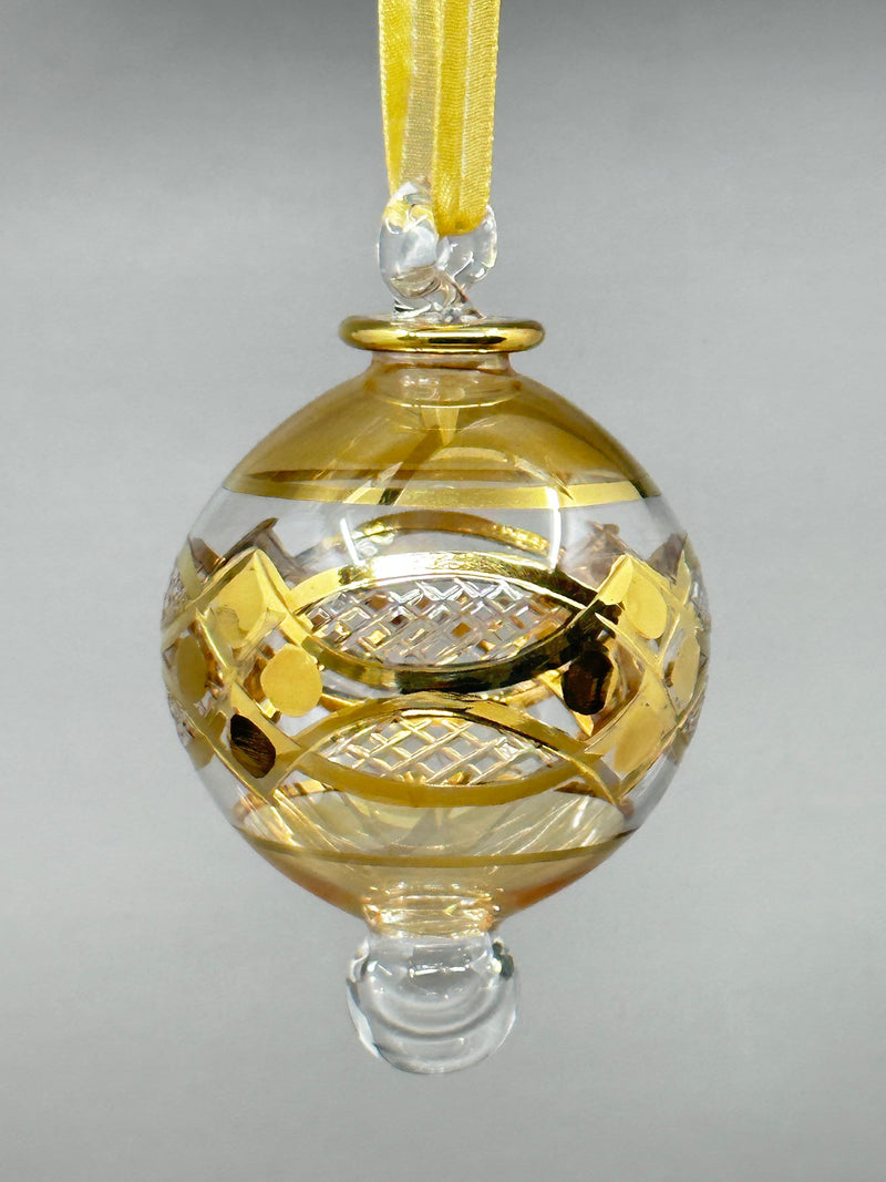 Small Globe - Egyptian Hand Blown Glass Ornament