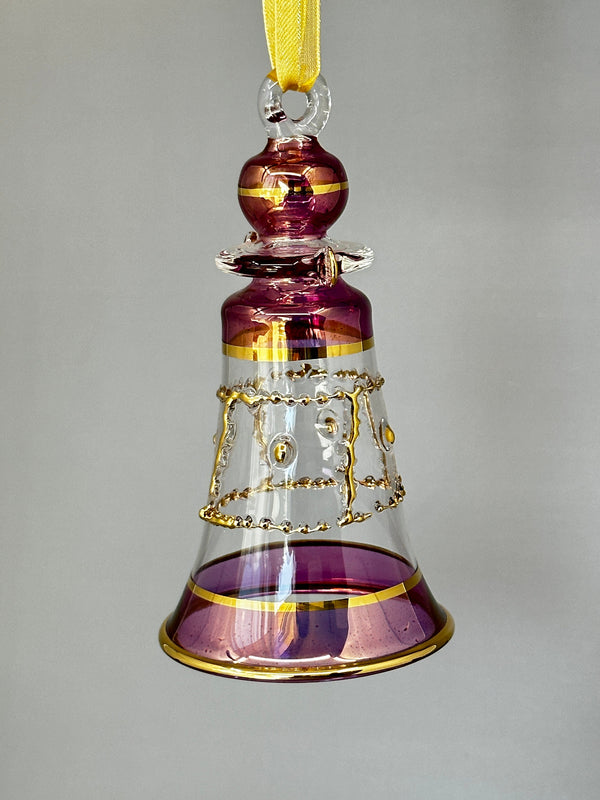 Colored Crystal Glass Bell - Egyptian Hand Blown Glass