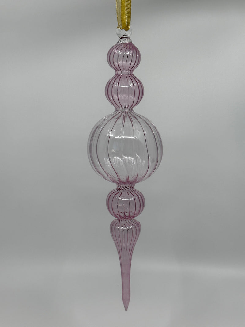 Handblown Swirl Bubble Glass Egyptian Ornament