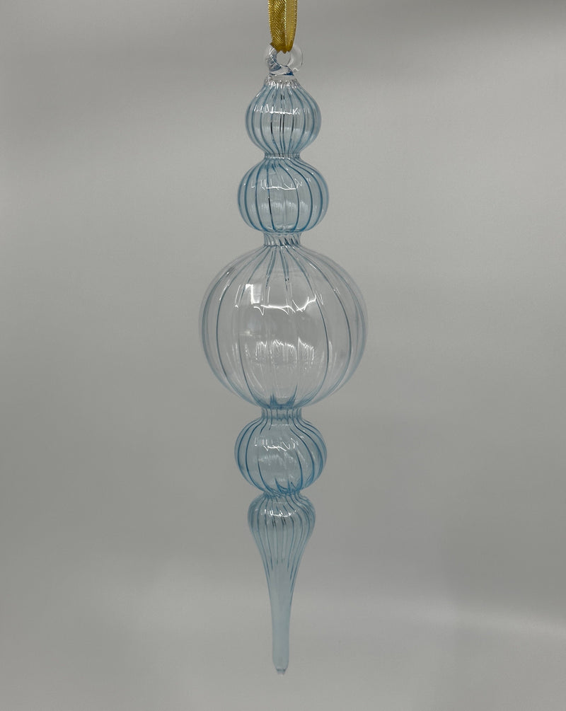 Handblown Swirl Bubble Glass Egyptian Ornament