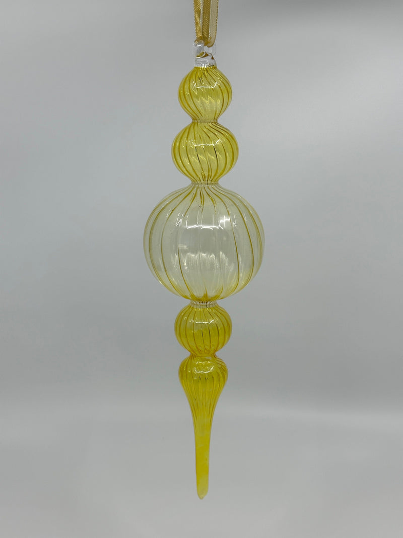 Handblown Swirl Bubble Glass Egyptian Ornament