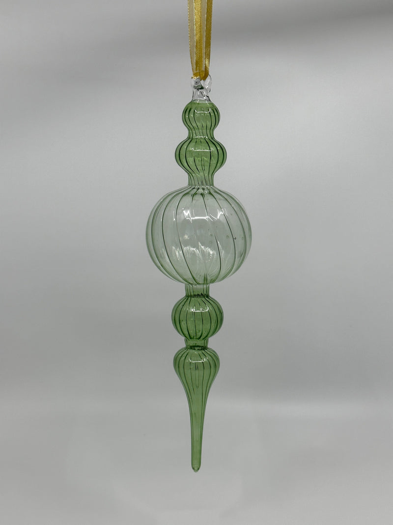 Handblown Swirl Bubble Glass Egyptian Ornament