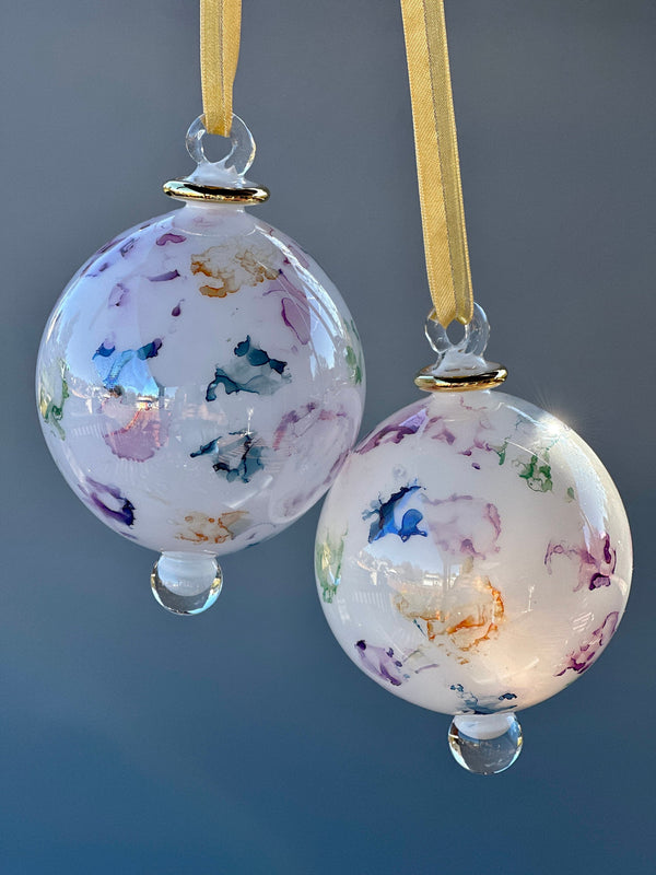 Hand Made Egyptian Blown Glass Christmas Tree Ornament